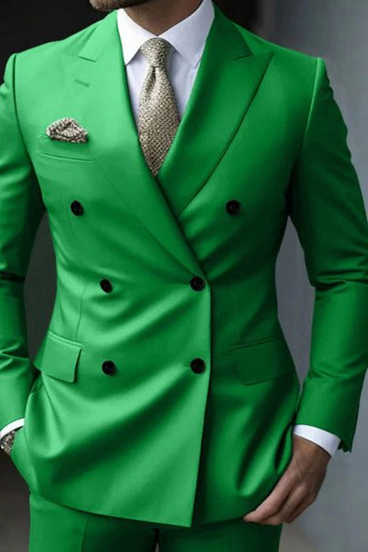 Suit Men - Double-Breasted Suit with Notch Lapels