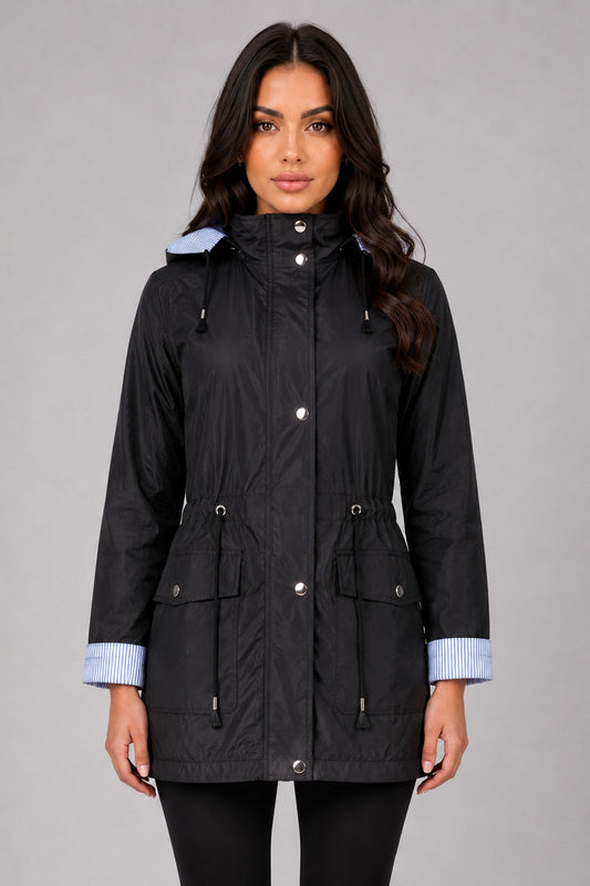 Rain Jacket Women - Lightweight Hooded Rain Jacket