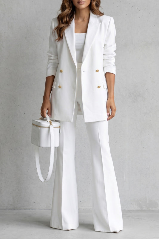 Suit Women - Tailored Trouser Suit with Double-Breasted Blazer
