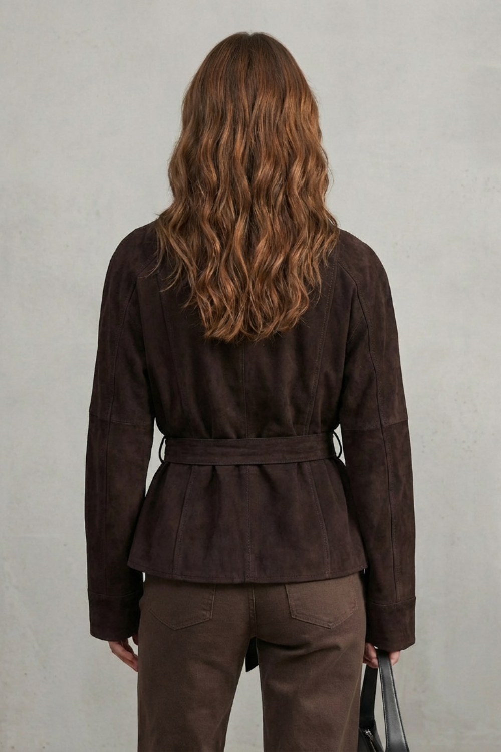 Coat Women - Wool Blend Coat with Double-Breasted Front