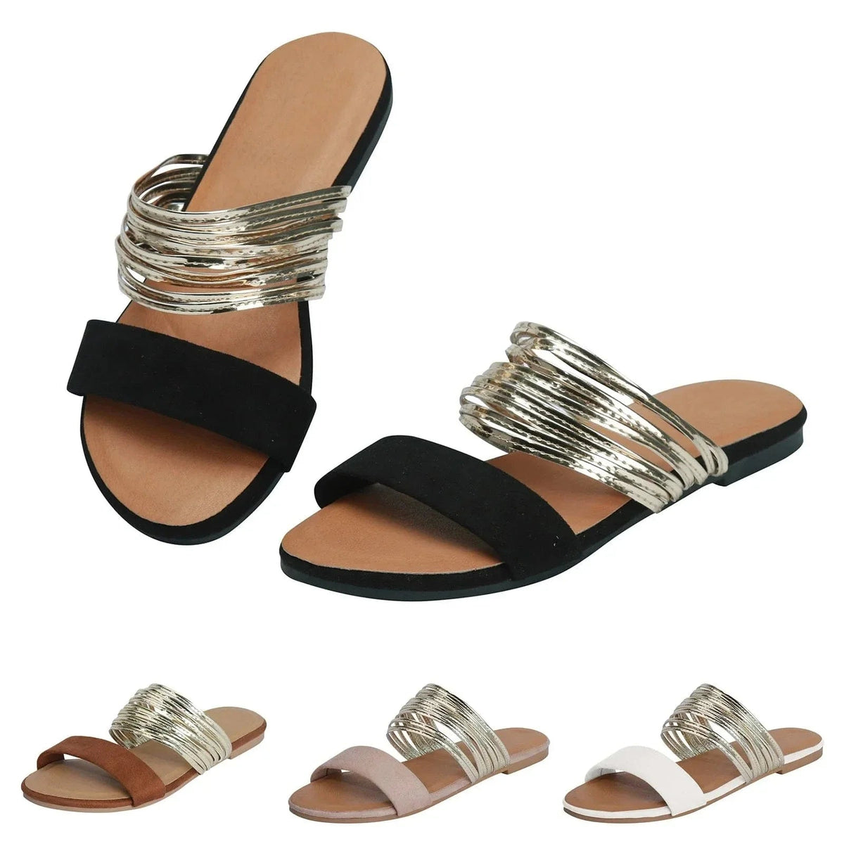 Sandals Women - Lightweight Cushioned Sandals with Padded Footbed