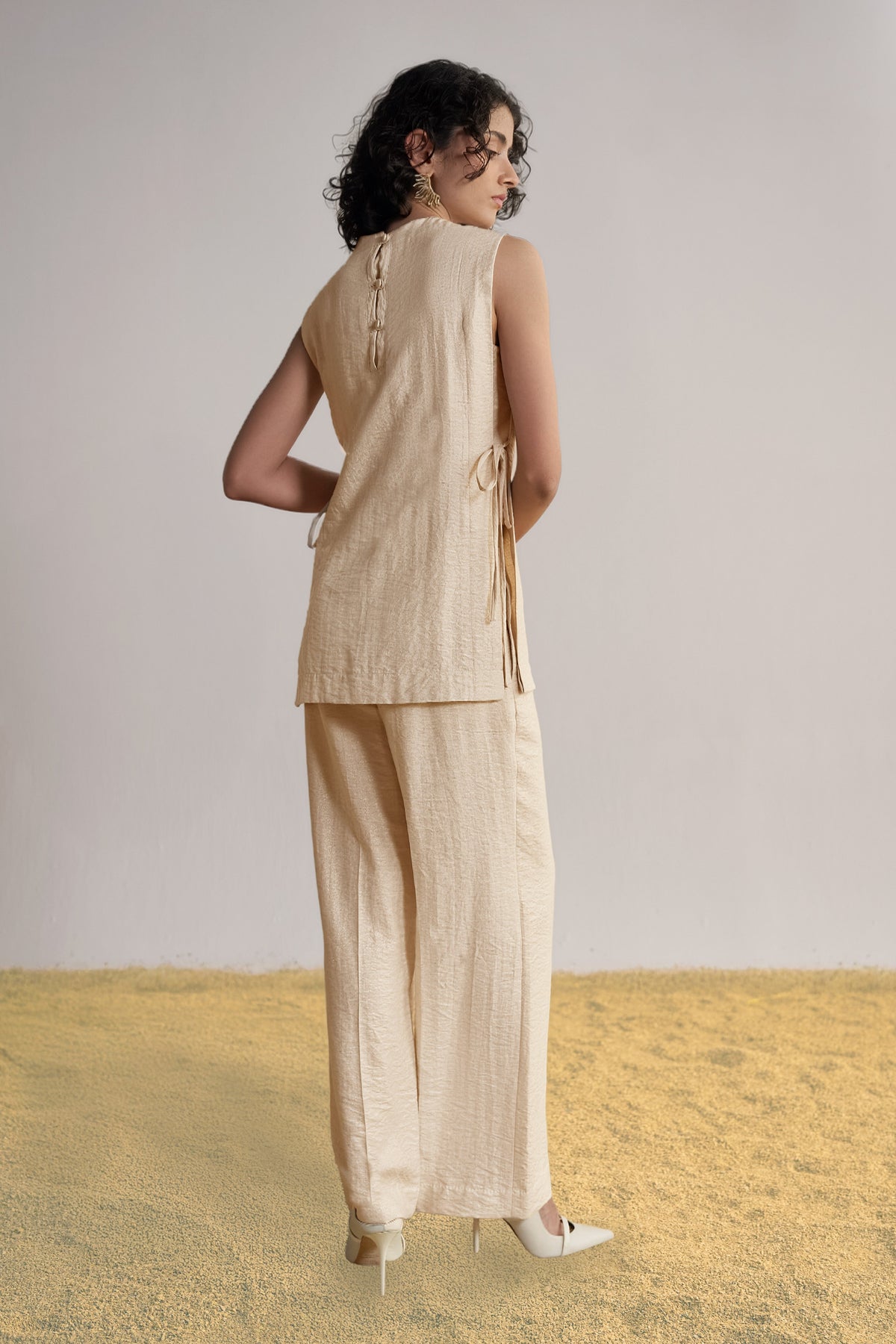 Set Women - Silk-Linen Two-Piece Outfit