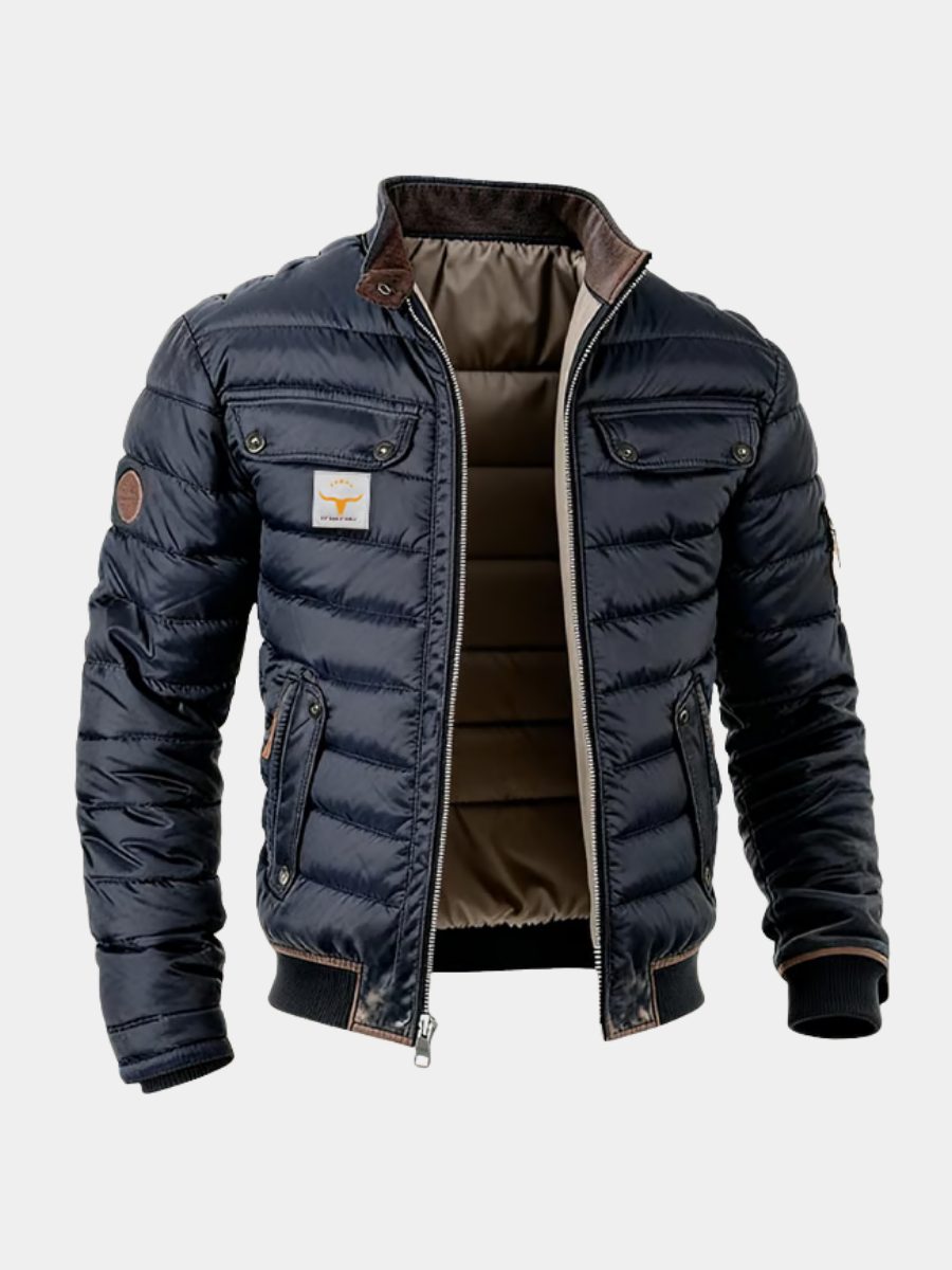 Coat Men - Quilted Bomber Coat