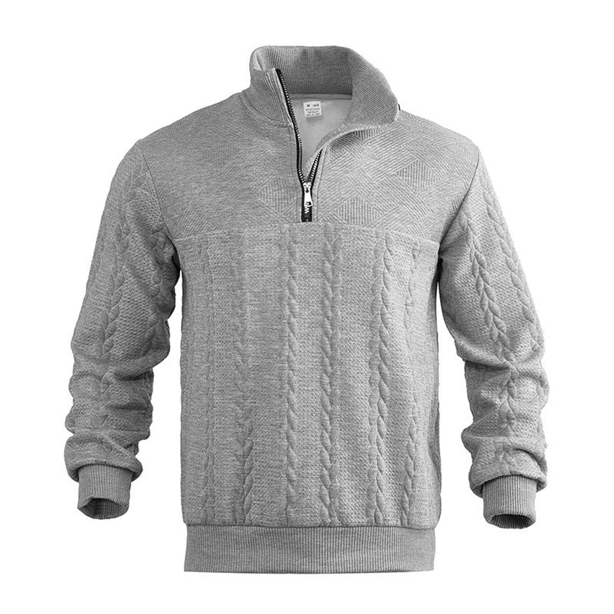 Jumper Men - Quarter-Zip Cable Knit Jumper