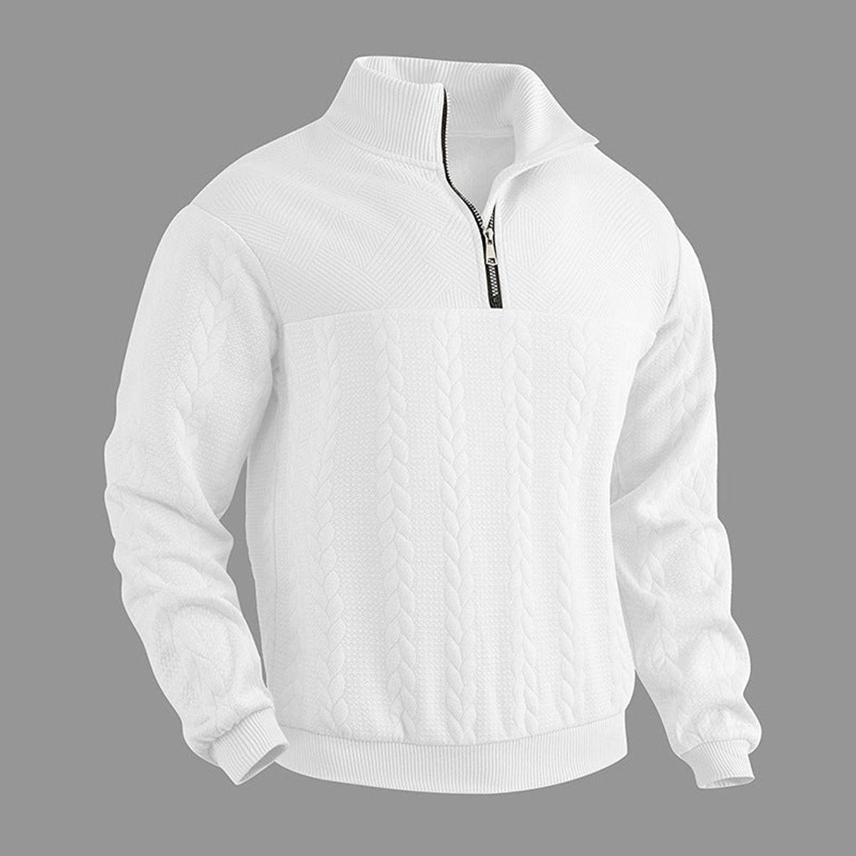 Jumper Men - Quarter-Zip Cable Knit Jumper