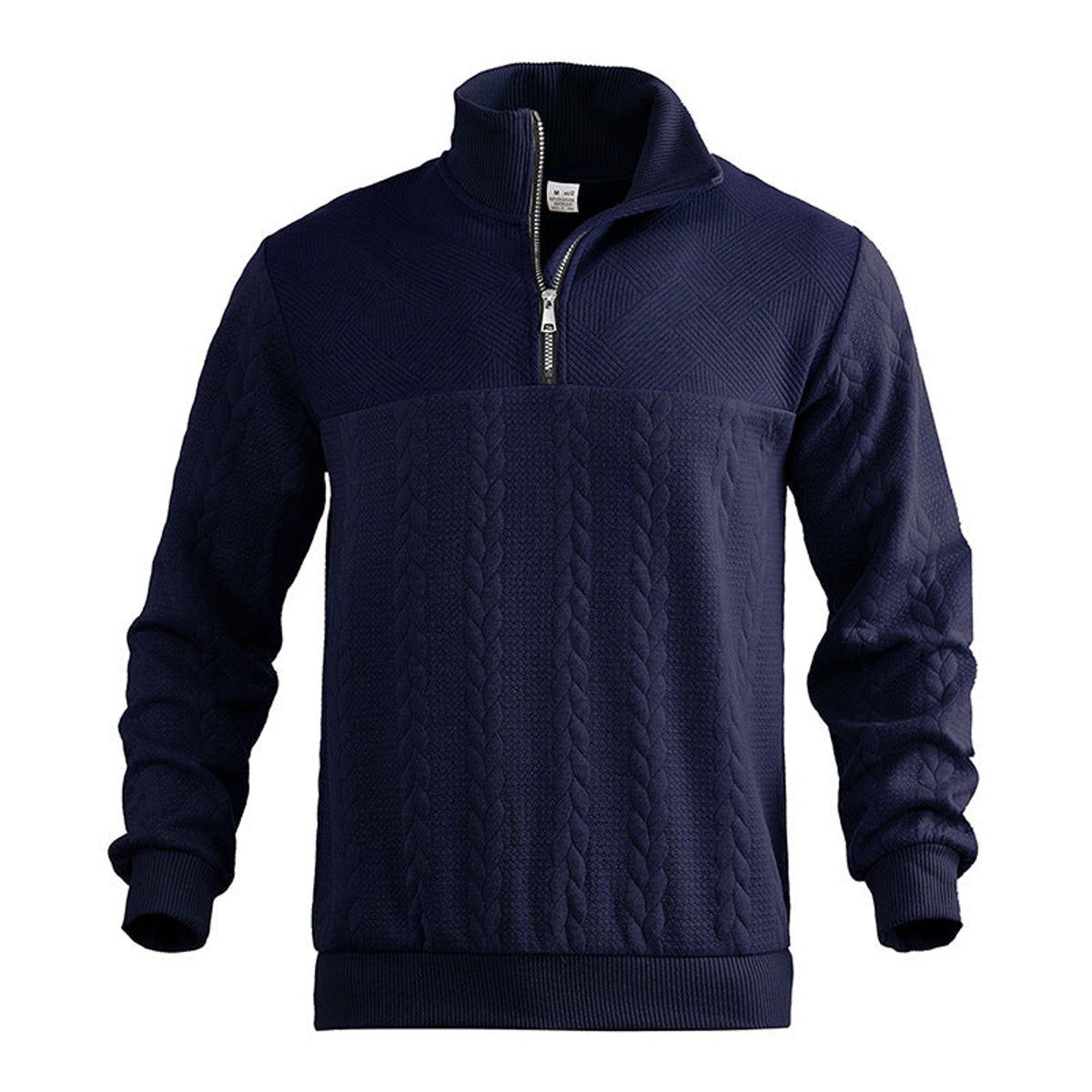 Jumper Men - Quarter-Zip Cable Knit Jumper