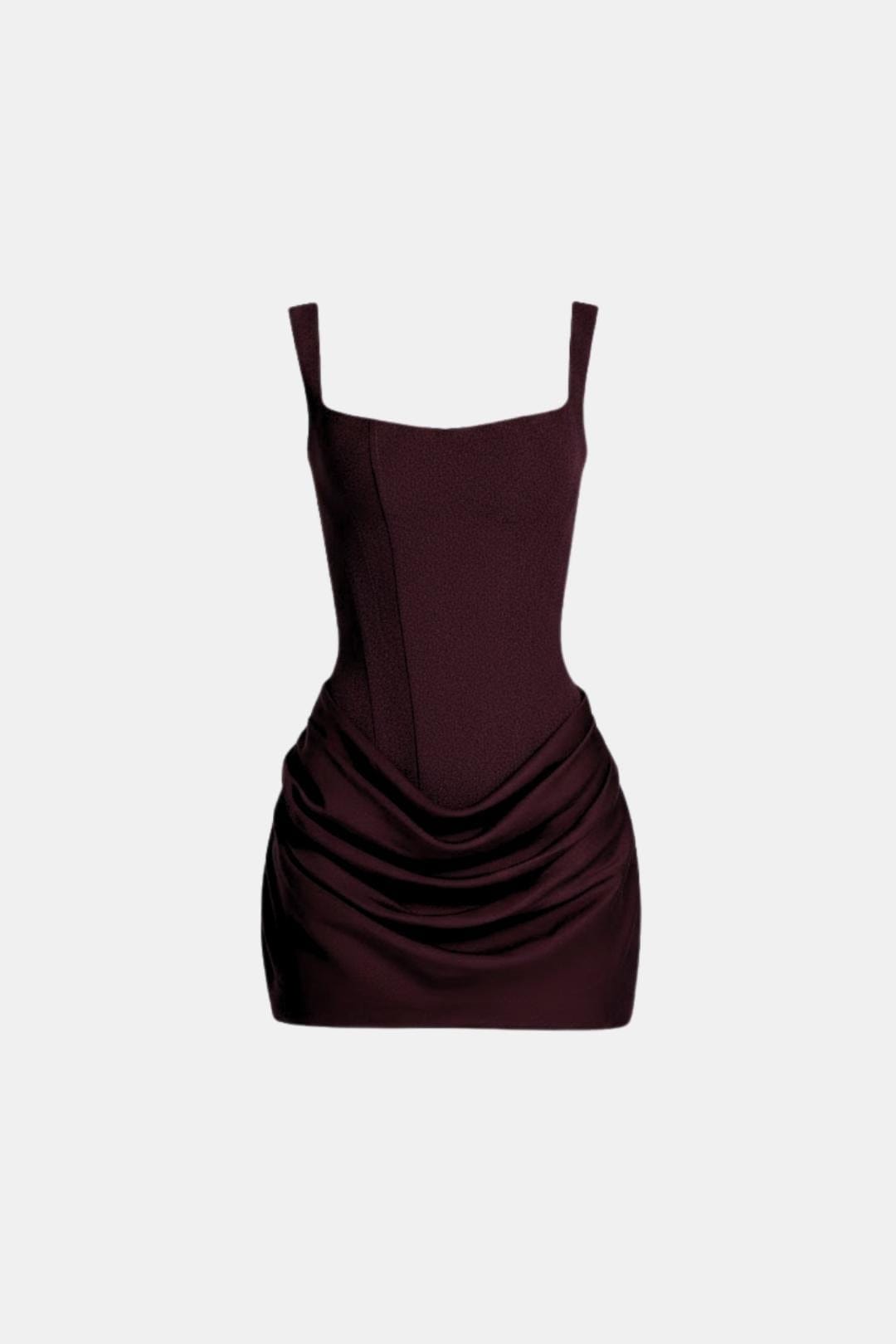 Mini Dress Women - Lace-Up Corset Mini Dress with Square Neckline