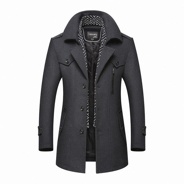Coat Men - Wool Business Casual Coat