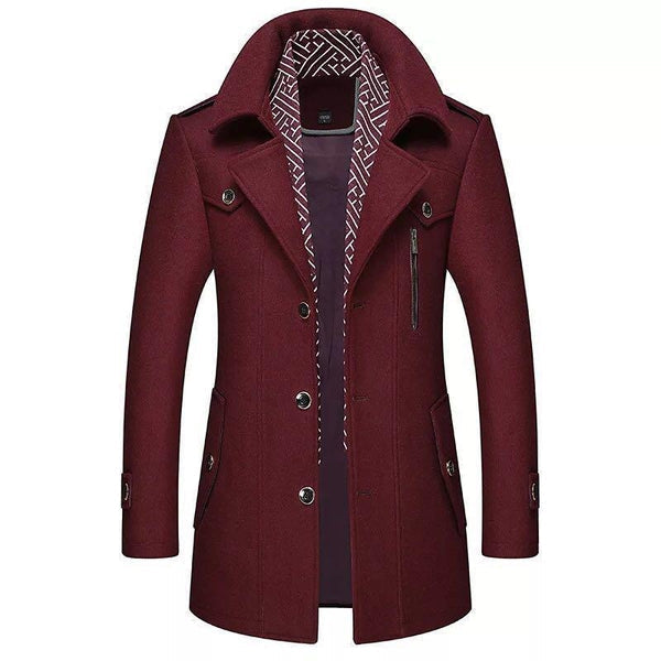 Coat Men - Wool Business Casual Coat
