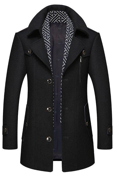 Coat Men - Wool Business Casual Coat