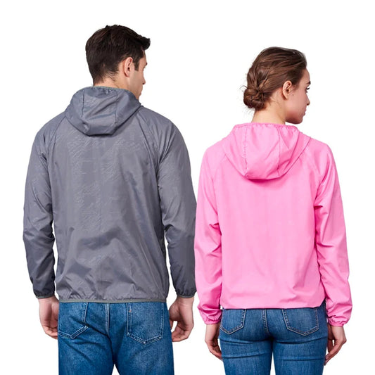 Unisex Jacket Men - Water Repellent Hooded Jacket with Zip Pockets