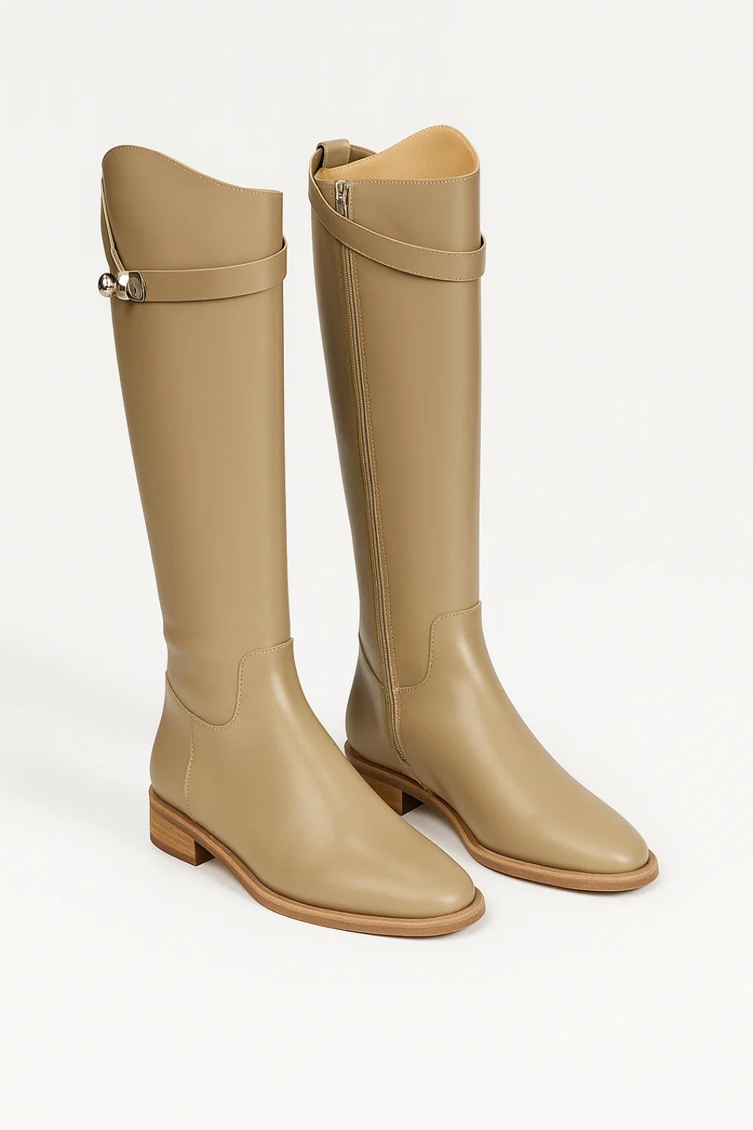 Boots Women - Knee High Buckle Boots