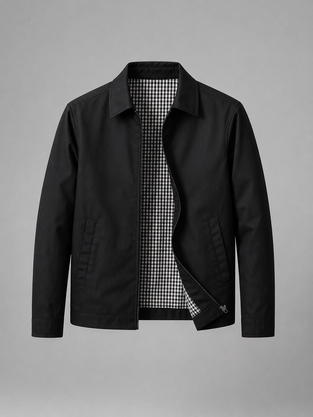 Jacket Men - Zip-Front Lightweight Jacket with Side Pockets