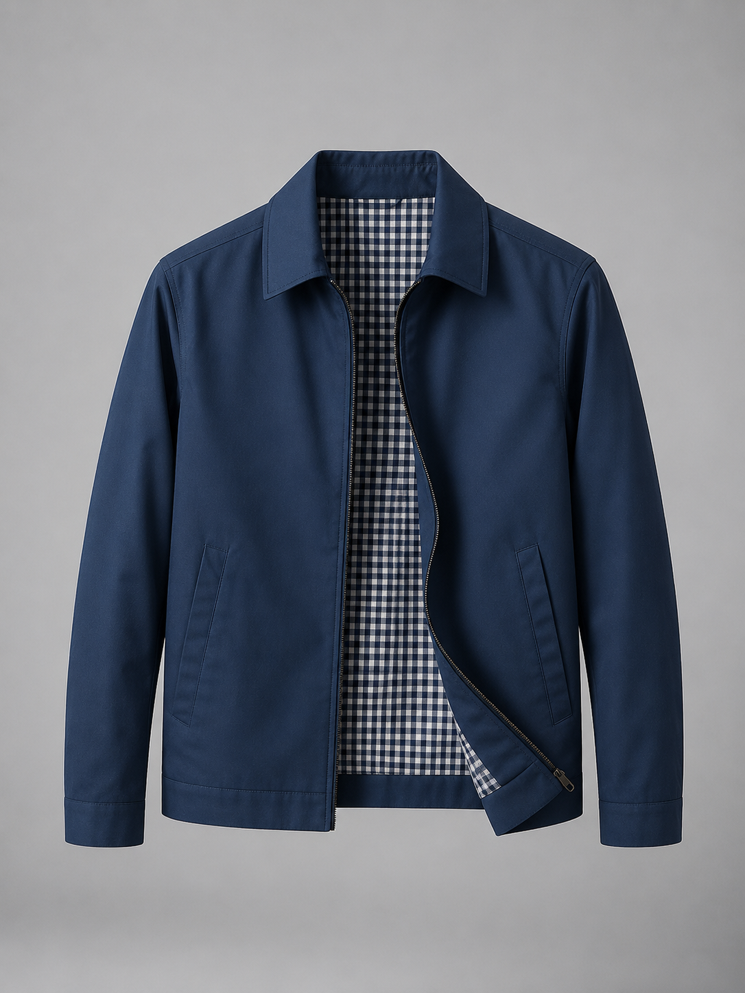 Jacket Men - Zip-Front Lightweight Jacket with Side Pockets