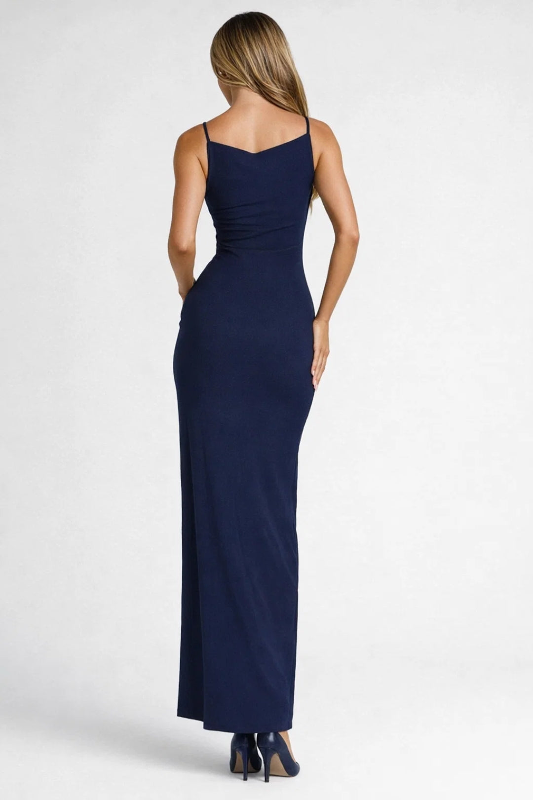 Dress Women - Maxi Slit Dress with Halter Neckline