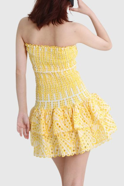 Dress Women - Mini Ruched Bandeau Dress