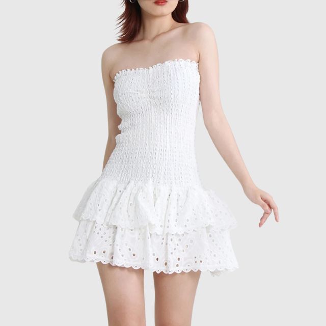 Dress Women - Mini Ruched Bandeau Dress