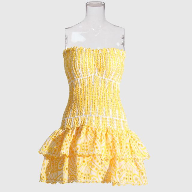 Dress Women - Mini Ruched Bandeau Dress