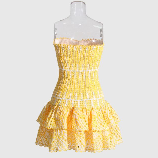 Dress Women - Mini Ruched Bandeau Dress