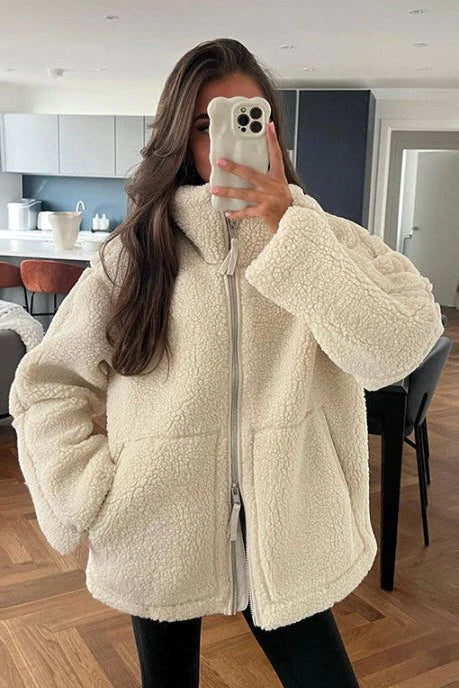 Jacket Women - Soft Warm Teddy Jacket