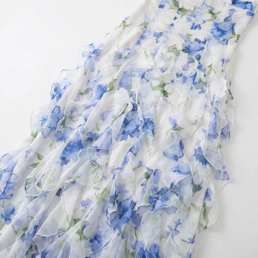 Maxi Dress Women - Corset Floral Maxi Dress