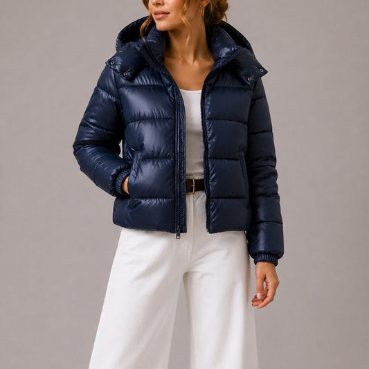Coat Women - Black Puffer Quilted Coat