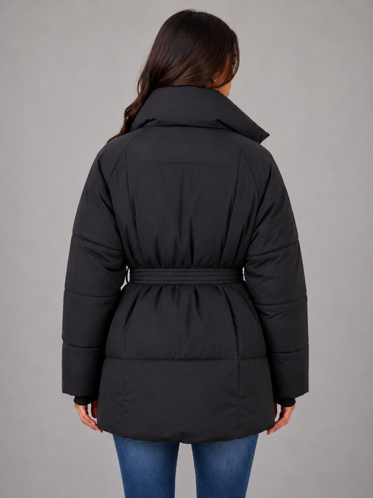 Coat Women - Black Puffer Coat