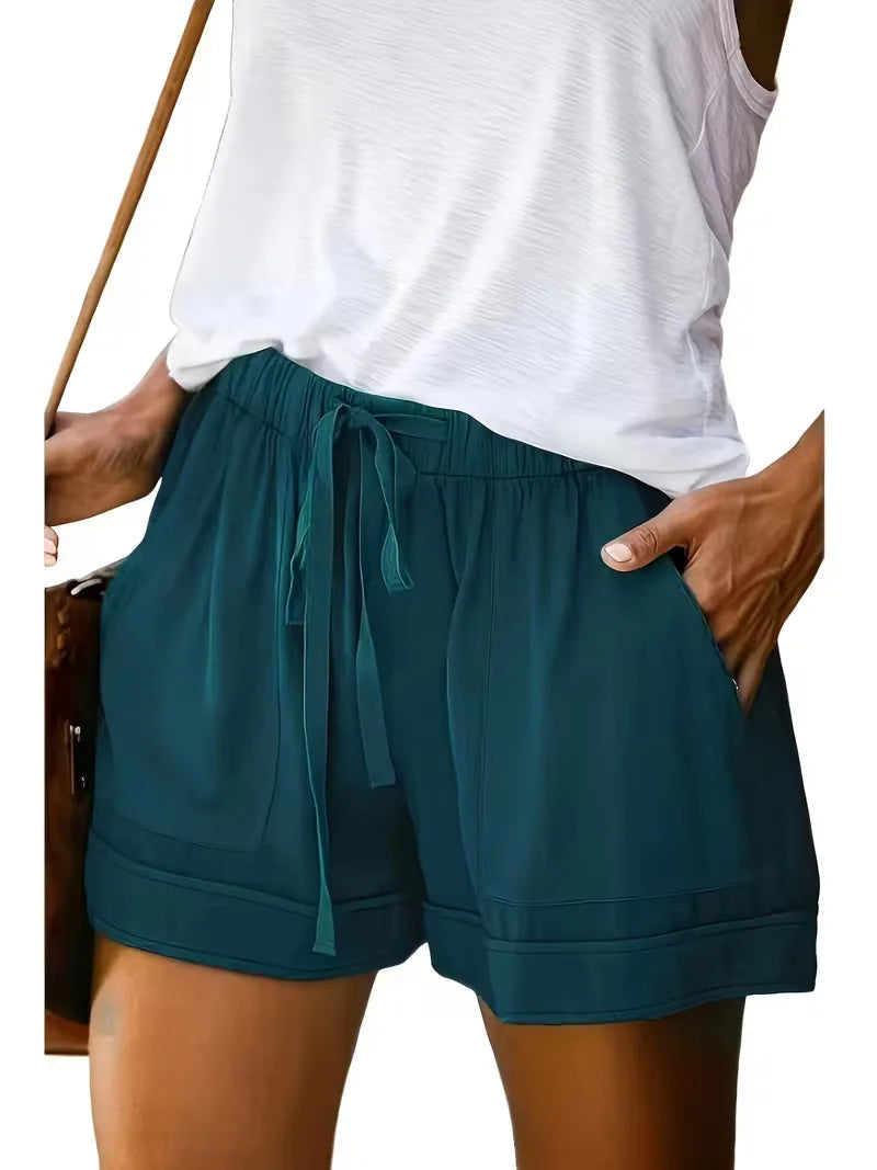 Trousers Women - Relaxed Summer Trousers with Elastic Waistband