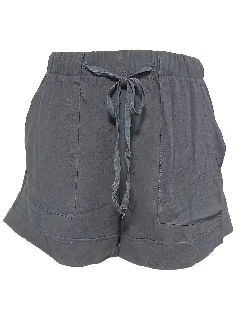 Trousers Women - Relaxed Summer Trousers with Elastic Waistband