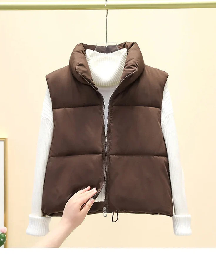 Gilet Women - Padded Gilet with Stand Collar