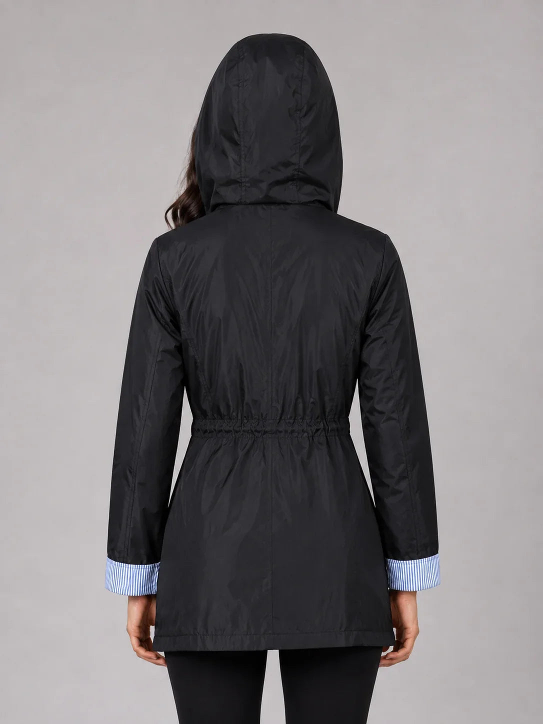 Jacket Women - Hooded Rain Jacket with Water Resistant Finish