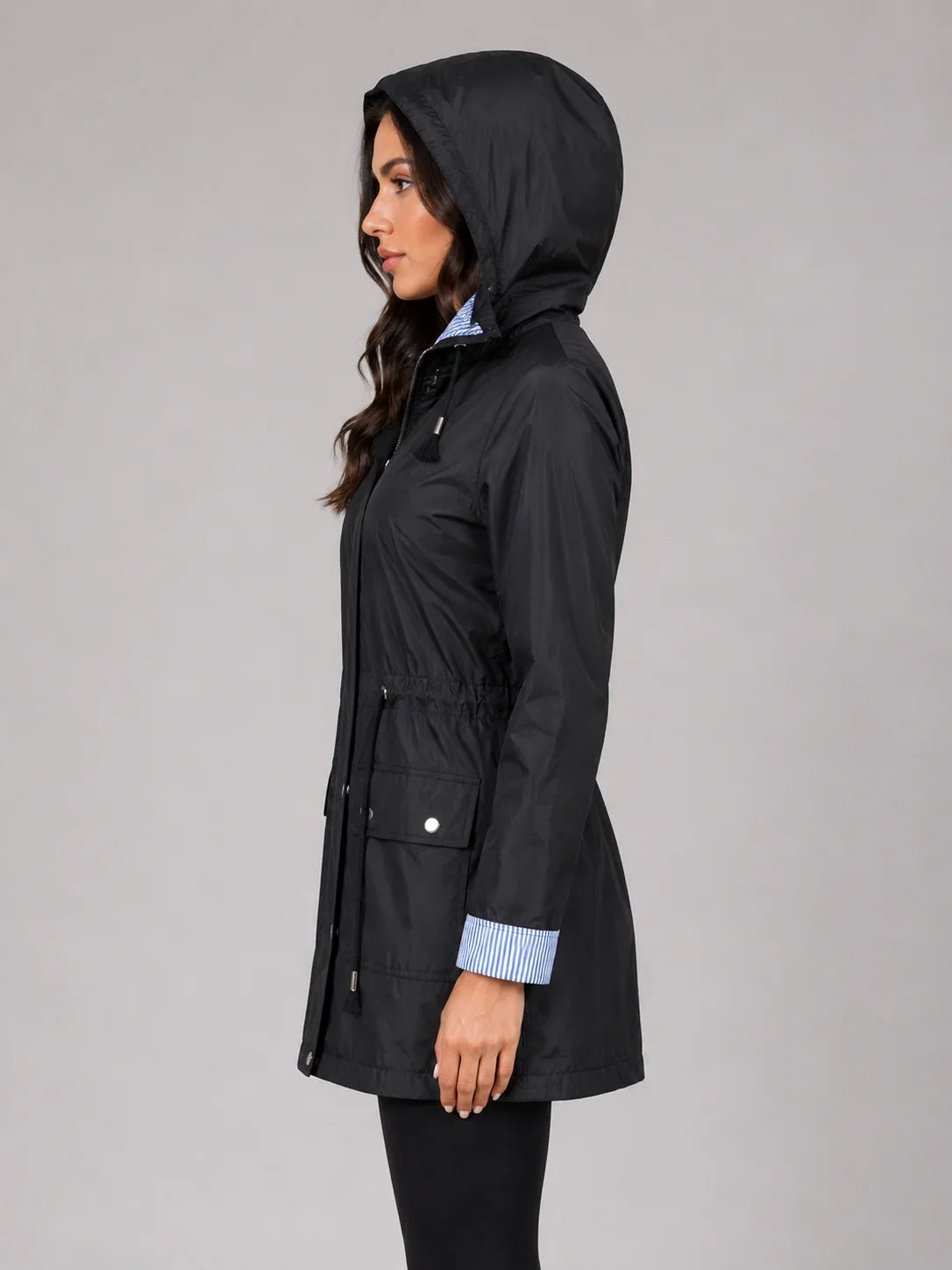 Jacket Women - Hooded Rain Jacket with Water Resistant Finish