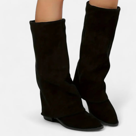 Knee High Boots Women - Tall Knee High Boots with Block Heel