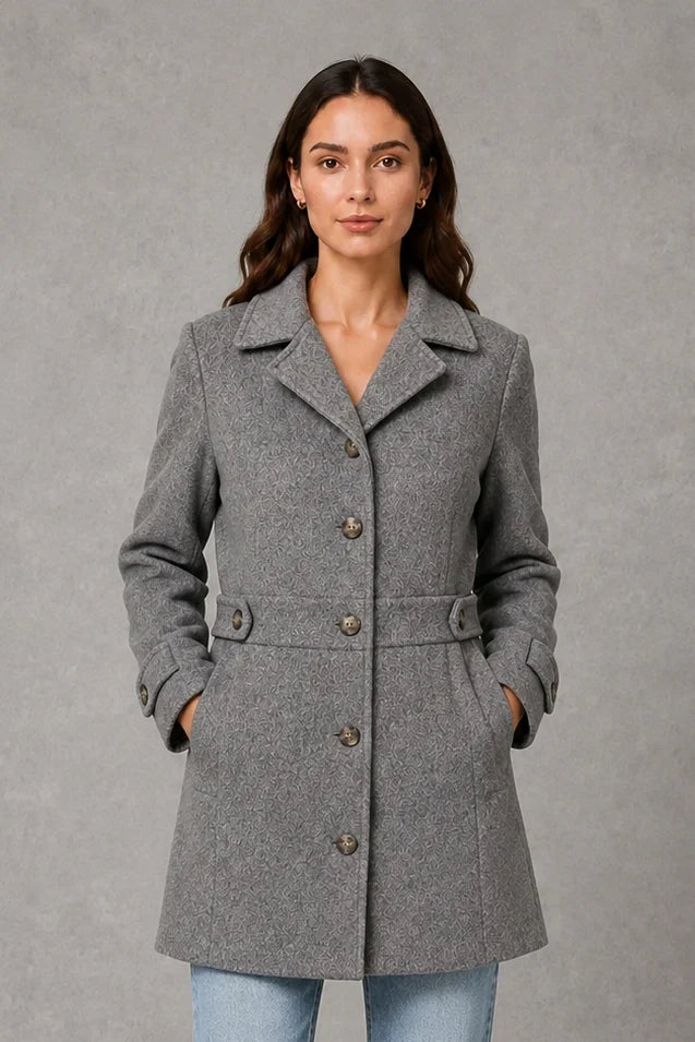 Coat Women - Longline Coat with Button Front