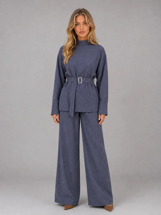 Set Women - Two-Piece Tailored Outfit with Blazer and Trousers