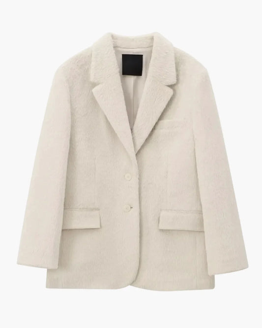 Blazer Women - Faux Fur Blazer with Oversized Fit