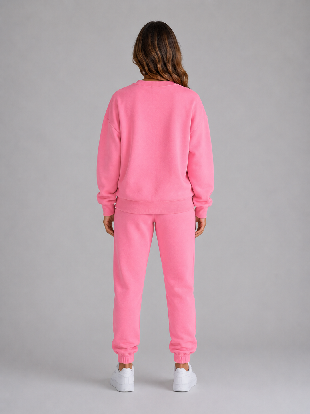 Tracksuit Set Women - Belted Oversized Tracksuit with Crew Neck