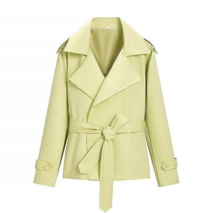 Trench Coat Women - Wrap Belted Trench Coat