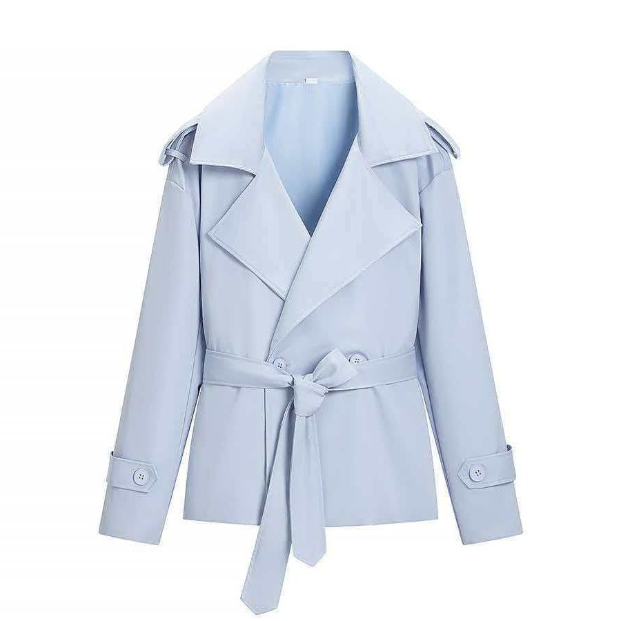 Trench Coat Women - Wrap Belted Trench Coat