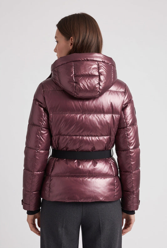 Jacket Women - Belted Puffer Jacket with Quilted Panels