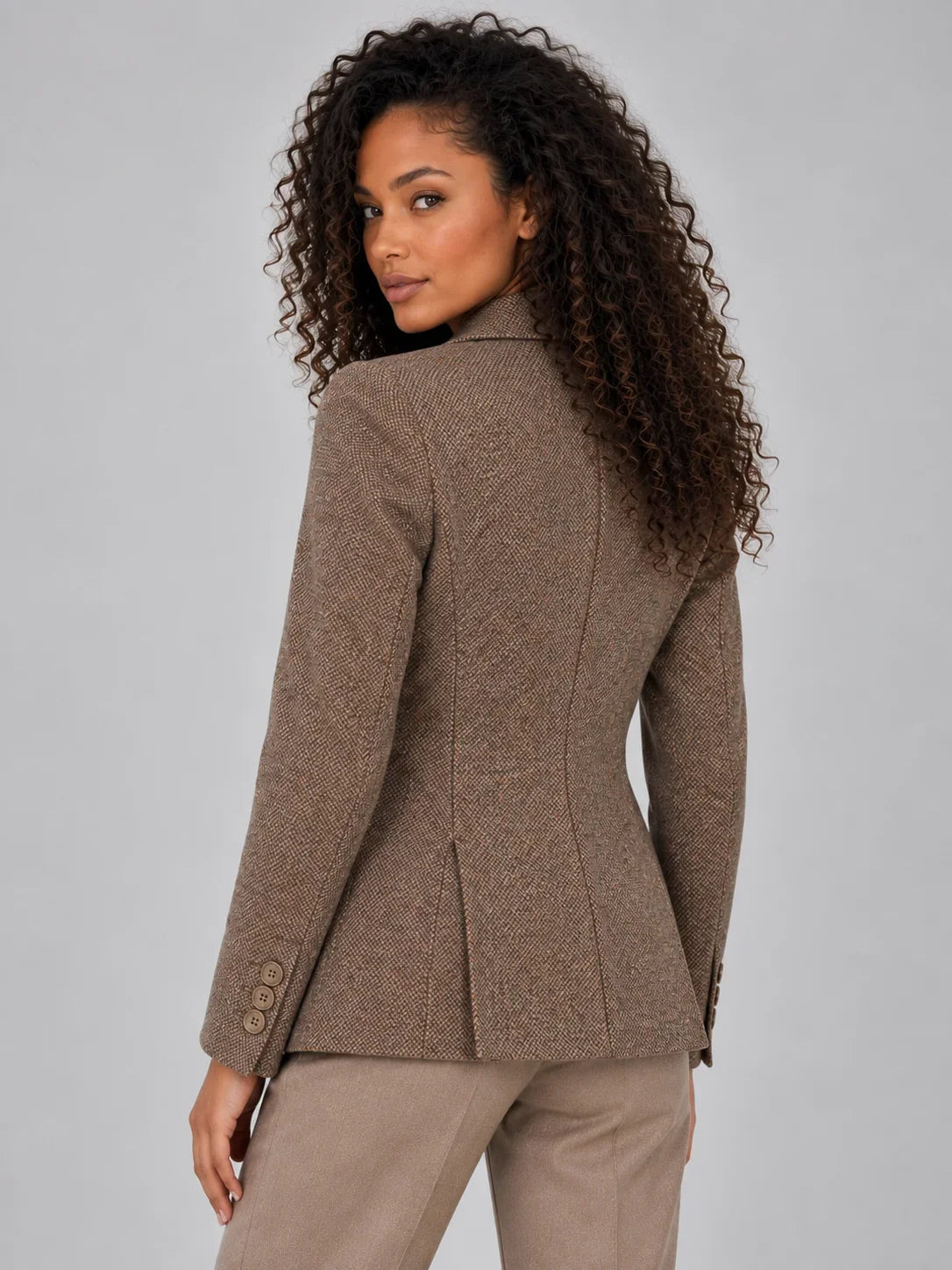 Blazer Women - Wool Blend Blazer with Tailored Fit