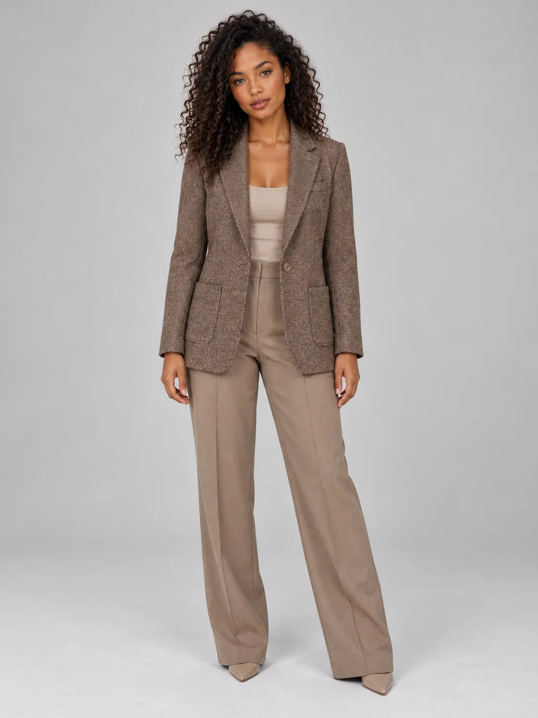 Blazer Women - Wool Blend Blazer with Tailored Fit