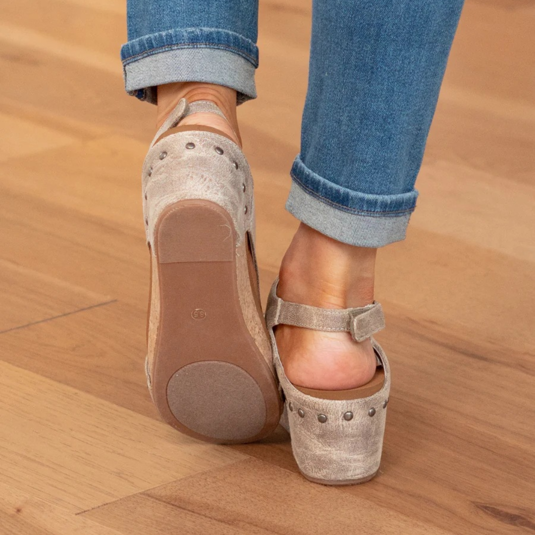 Sandals Women - Breathable Wedge Sandals with Suede Upper