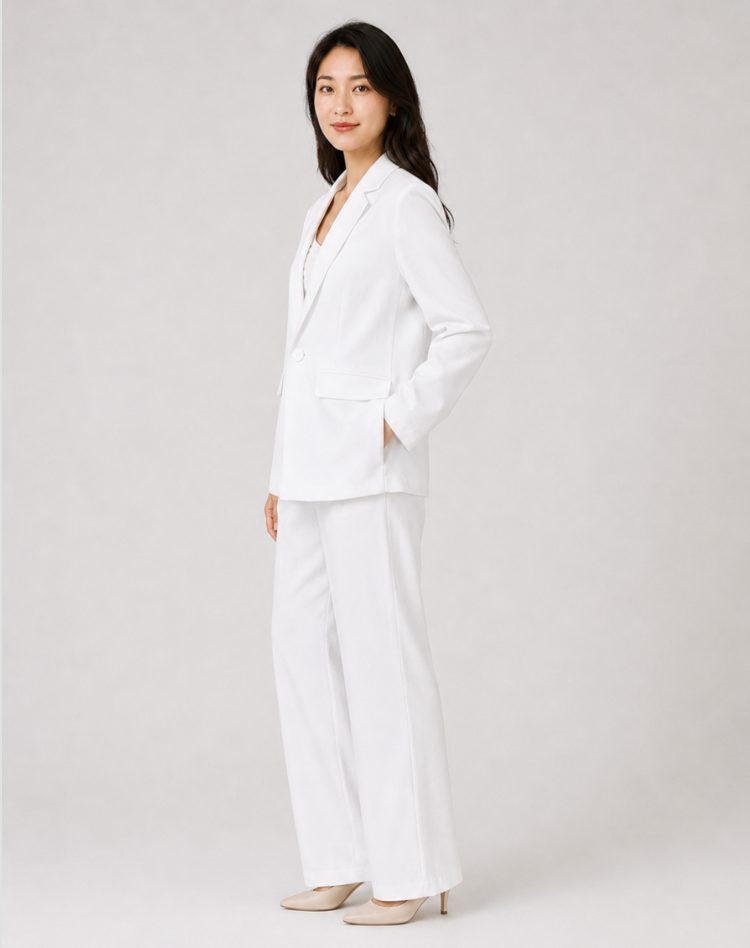 Suit Women - Wide Leg Suit with Oversized Blazer