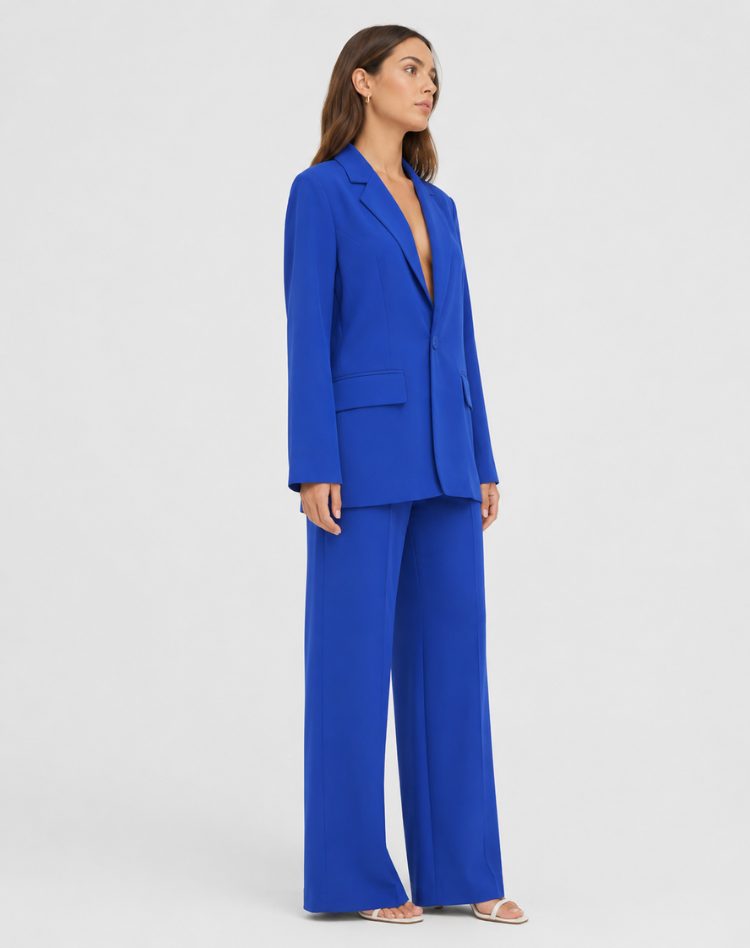 Suit Women - Wide Leg Suit with Oversized Blazer
