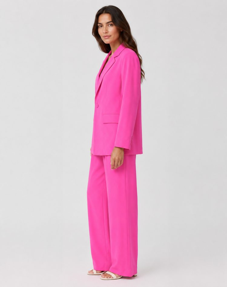 Suit Women - Wide Leg Suit with Oversized Blazer