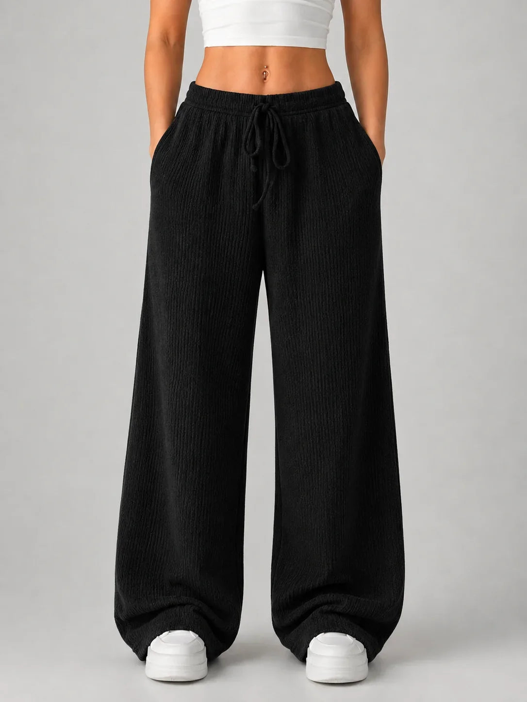 Trousers Women - Wide Leg Trousers with High Waist
