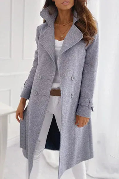 Coat Women - Wool Blend Coat with Structured Fit