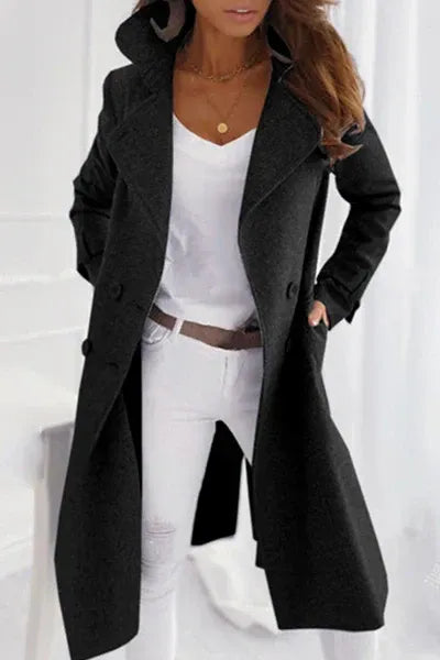 Coat Women - Wool Blend Coat with Structured Fit