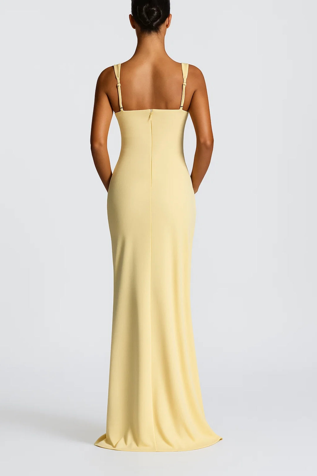 Dress Women - Maxi Evening Slit Dress with Strapless Design